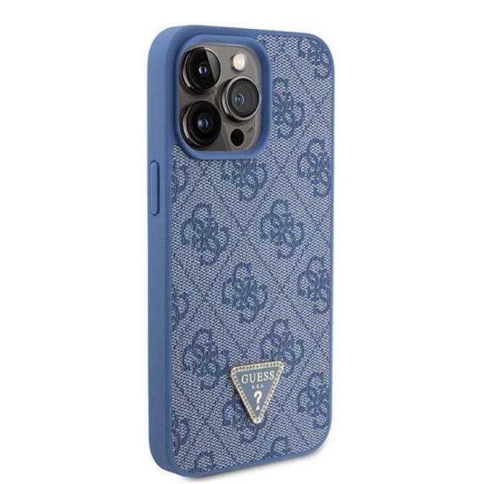 Guess - Guess iPhone 15 Pro Max Mobilskal Triangle Strass - Blå