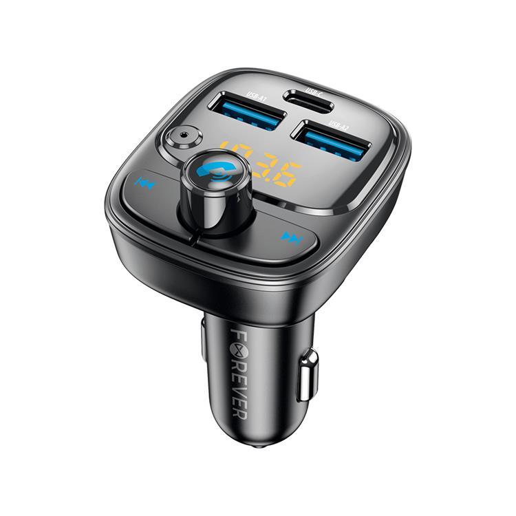Forever FM-sändare Med Billadare 30W USB-C 2xUSB-A - Svart | 264 | AlltMobil
