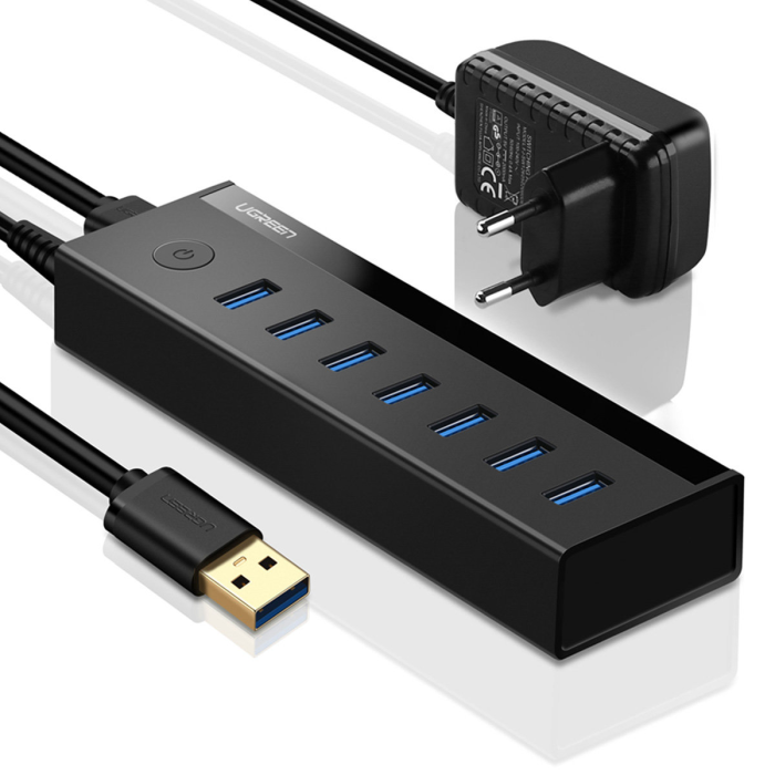 Ugreen - Ugreen 7in1 USB-A Mutifunctional Hub - Svart