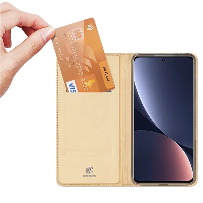 Dux Ducis - Dux Ducis Xiaomi 13 Pro Plånboksfodral Skin Series - Guld