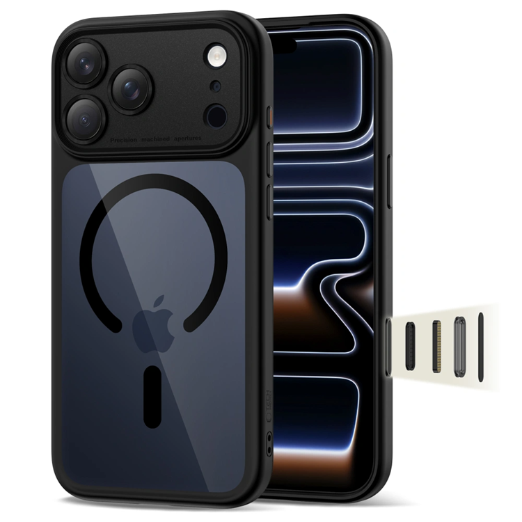 Tech-Protect iPhone 17 Pro Max Mobilskal Magsafe Peak - Svart/Clear | 2353 | AlltMobil
