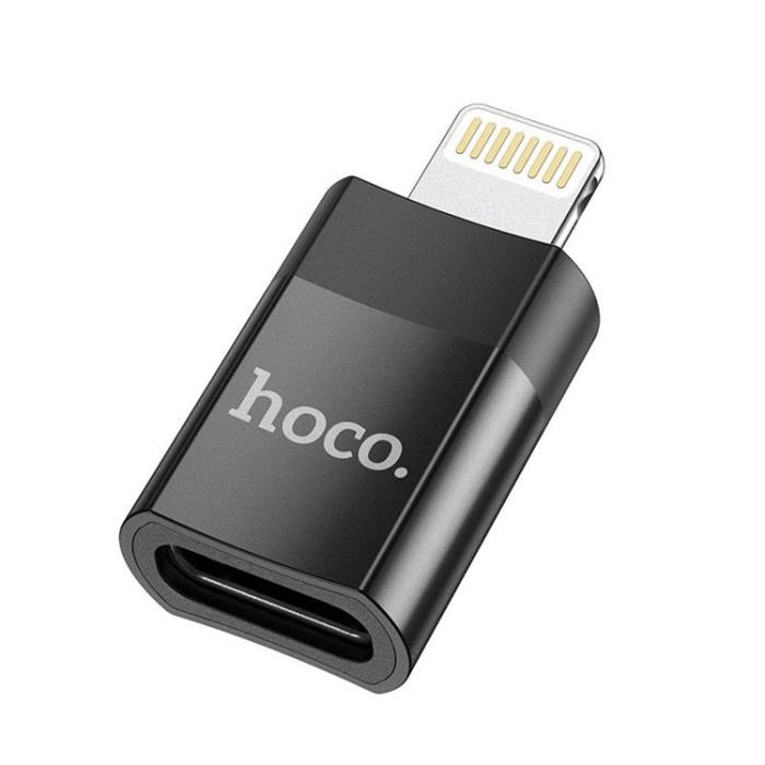 Hoco - Hoco UA17 Adapter USB-C to Lightning - Svart