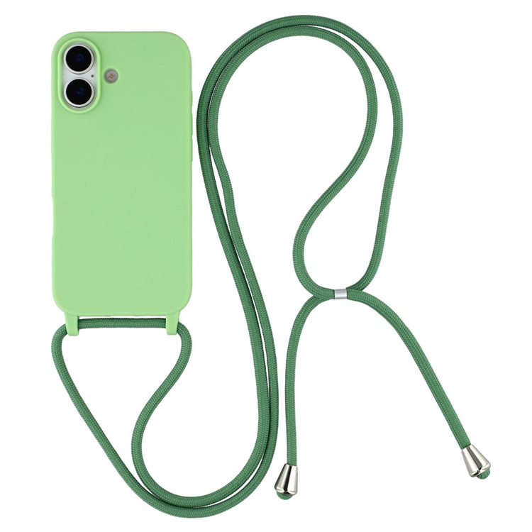 iPhone 17 Mobilskal TPU Shockproof med Lanyard - Grön | 2353 | AlltMobil