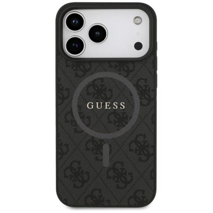 Guess - Guess iPhone 17 Pro Max Mobilskal MagSafe 4G Ring Classic Logo - Svart