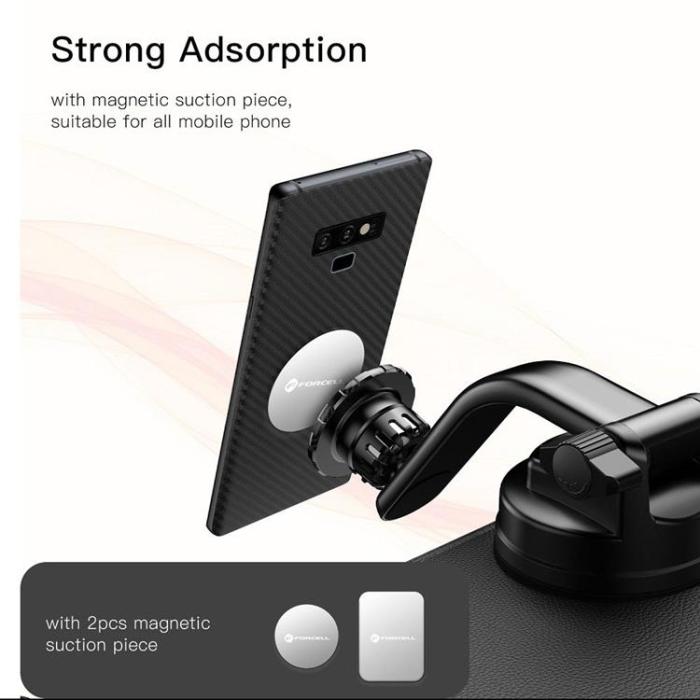 Forcell - Forcell Bilhållare Magnetic F-Grip MagLuxe - Svart
