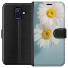 Gustaf - Pl&aring;nboksfodral till Samsung Galaxy A6 (2018) med Sommarblommor