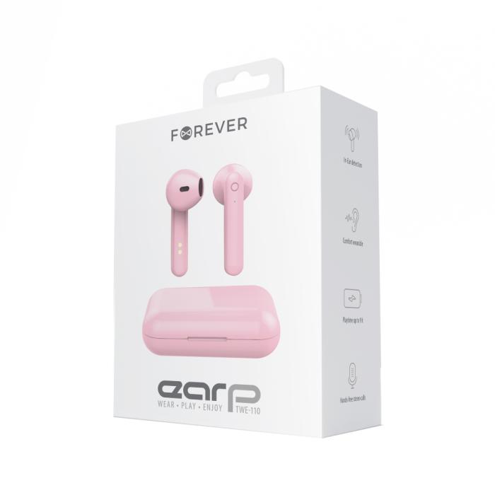 OEM - Trådlösa Bluetooth-örhängen Forever TWE-110 Rosa