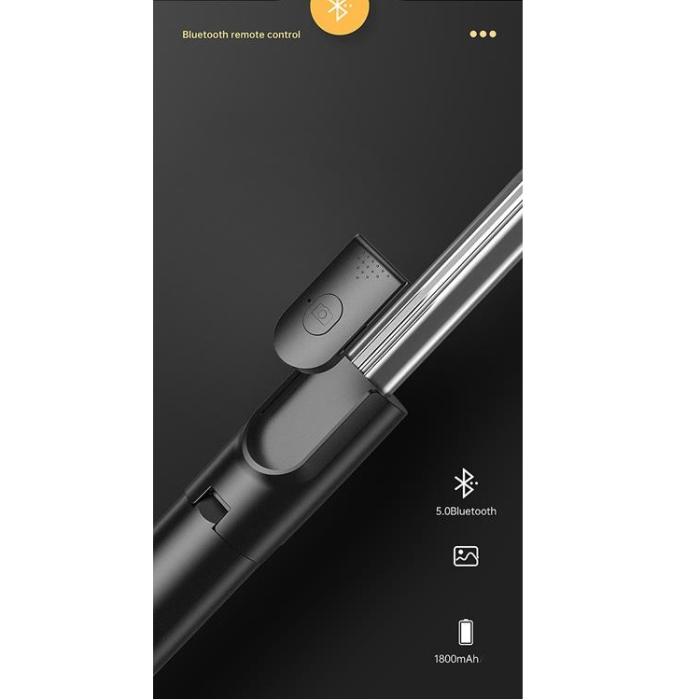 A-One Brand - Selfie Stick Folding Stand Bluetooth med Remote Control - Rosa