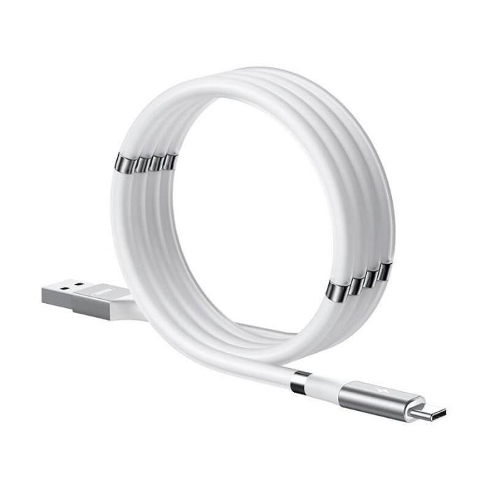 Remax - Remax self-organizing magnetisk USB-C till USB-A kabel 1m - Vit