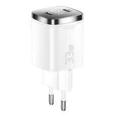 ESSAGER - ESSAGER GaN Snabbladdare 33W 2x USB-C PD med LED EU - Vit