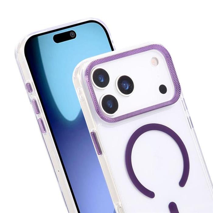A-One Brand - iPhone 17 Pro Max Mobilskal MagSafe Texture Frame - Lila