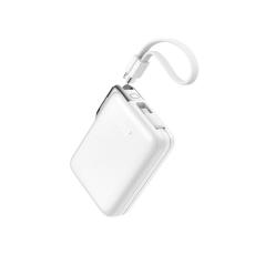 Joyroom - Joyroom Powerbank 10000 mAh 30W med USB-C och Lightning Kablar - Vit