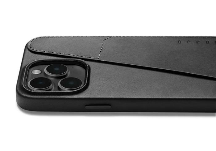 Mujjo - Mujjo iPhone 14 Pro Max Skal Korthållare Full Läder - Svart