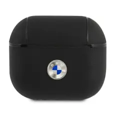 BMW - BMW Signature Collection PC &Auml;kta L&auml;der Silver Logo Skal Airpods 3 - Svart