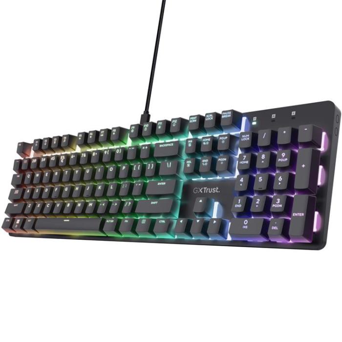 Trust - Trust GXT 871 Zora Mekaniskt gamingtangentbord Nordisk layout