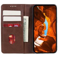 OEM - Samsung Galaxy A57 Fodral Konstl&auml;der Kalvstruktur - Brun