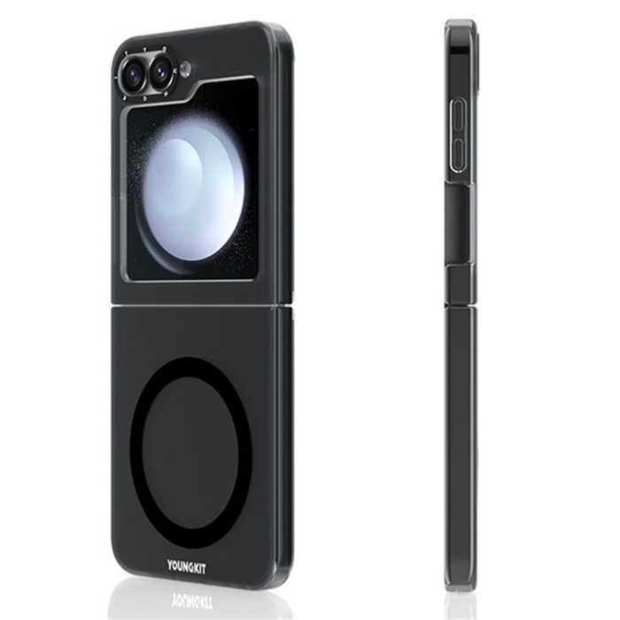 YOUNGKIT - YOUNGKIT Galaxy Z Flip 6/7 FE Mobilskal Anti-Fingerprint - Svart