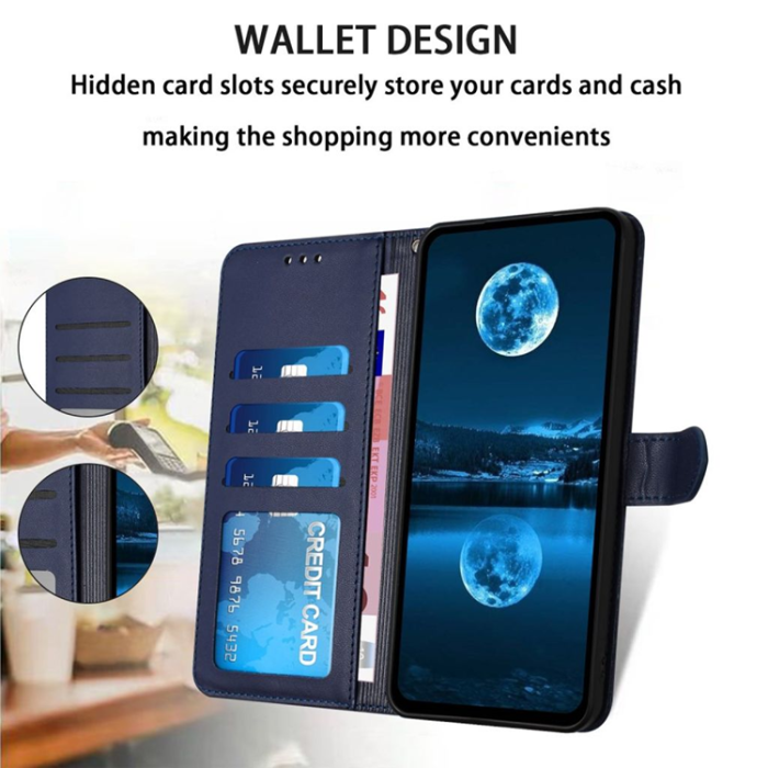 OEM - Galaxy S25 Plånboksfodral Strap - Blå