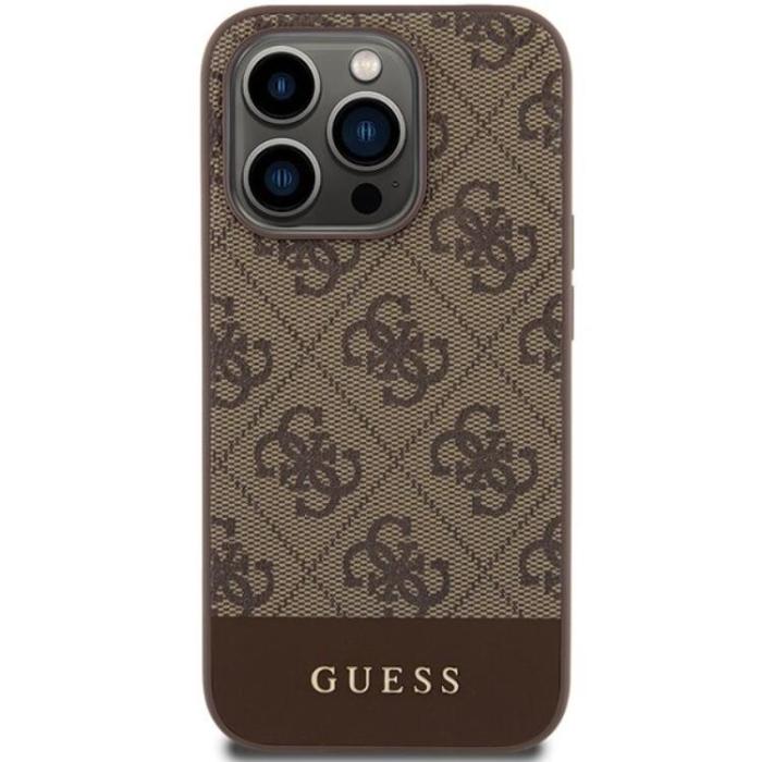 Guess - Guess iPhone 15 Pro Max Mobilskal Stripe Collection - Brun
