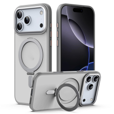 A-One Brand - iPhone 17 Pro Mobilskal MagSafe Hidden Magnetisk Kickstand - Grå