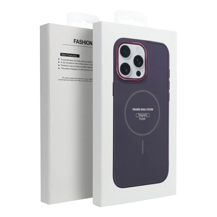 A-One Brand - iPhone 17 Mobilskal Magsafe Frame - Lila