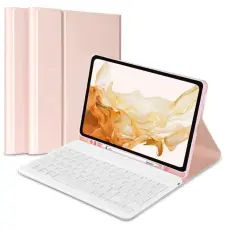 Tech-Protect - Tech-Protect Galaxy Tab A8 10.5 Fodral och Tangentbord - Rosa