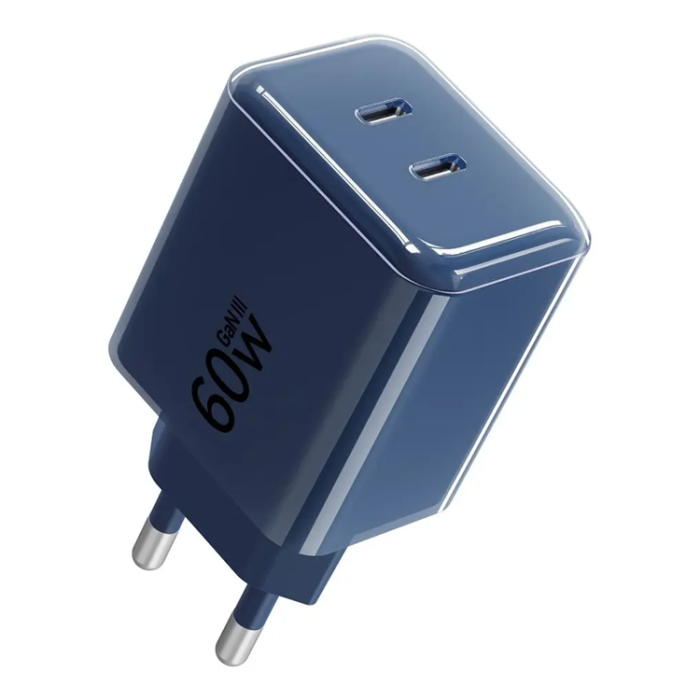 Forcell - Forcell Snabbladdare 60W Med Kabel USB-C F-Energy GaN III Crystal
