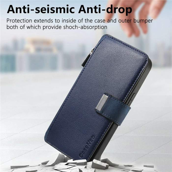 CASENEO - Caseneo Plånboksfodral För Galaxy S26 Magnetic Läder - Blå