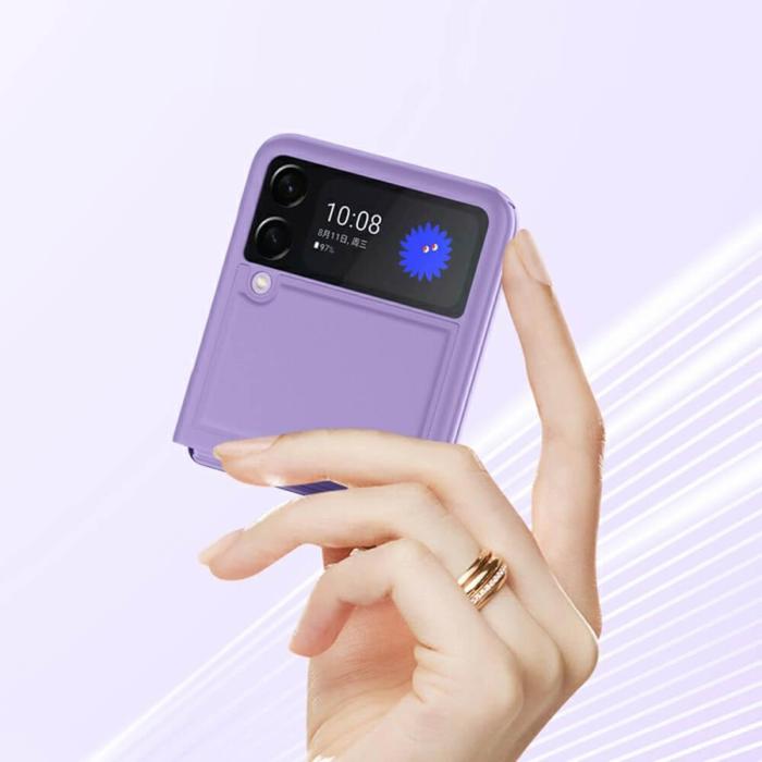 A-One Brand - Drop-Proof Äkta lader Skal Samsung Galaxy Z Flip 3 - Lila