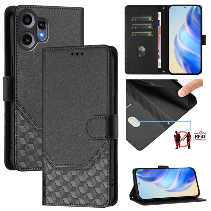 A-One Brand - Nothing CMF Phone 2 Pro Plånboksfodral Imprinted Honeycomb RFID