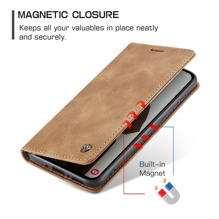 Caseme - CASEME Galaxy A56 5G Plånboksfodral 013 Series Läder - Brun