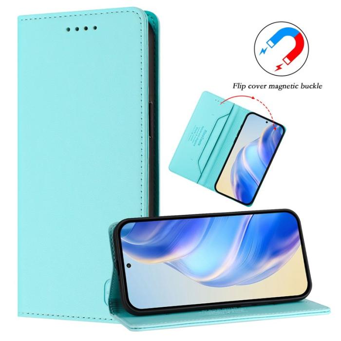 OEM - RINACASIS Samsung Galaxy S26+ Plånboksfodral Konstläder RFID Skydd - Mint Grön