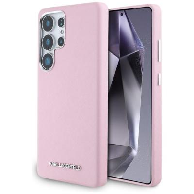 Karl Lagerfeld Galaxy S25 Ultra Mobilskal MagSafe Saffiano Full Wrapped - Rosa