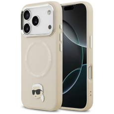 KARL LAGERFELD - Karl Lagerfeld iPhone 17 Pro Max Mobilskal MagSafe Karl Pin - Beige