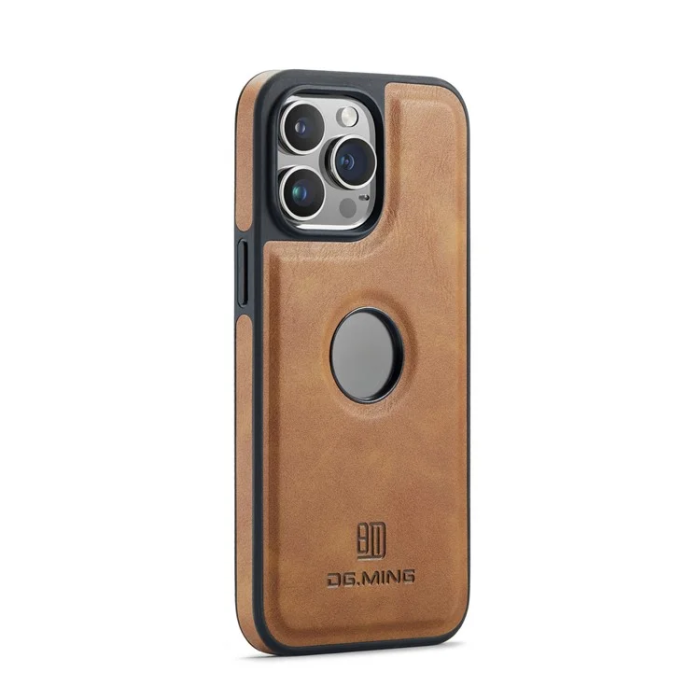 DG.MING - DG.MING iPhone 16 Pro Max Mobilskal Anti-Drop Läder - Brun