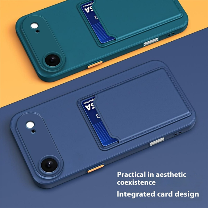 A-One Brand - iPhone 17 Air Mobilskal Korthållare TPU - Svart