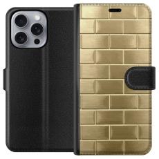 iSecrets - Pl&aring;nboksfodral till Apple iPhone 16 Pro Max med Gyllene Murstenar