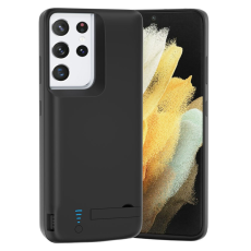 A-One Brand - Galaxy S21 Ultra Batteriskal Kickstand 5000mAh - Svart