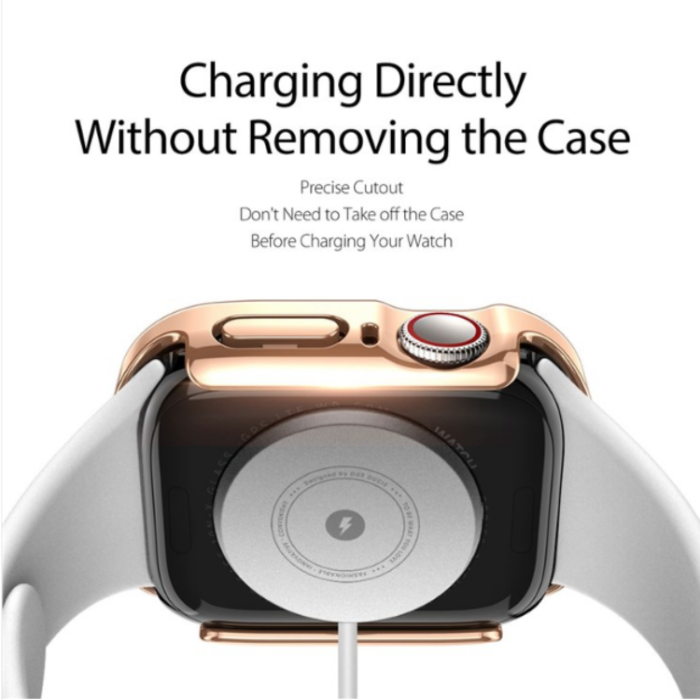 Dux Ducis - DUX DUCIS Apple Watch 7/8 (41mm) Skal Electroplated PC - Rosa Guld