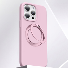 A-One Brand - iPhone 16 Pro Max Mobilskal MagSafe Silikon Roterande - Rosa