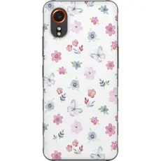 Gustaf - Mobilskal till Samsung Galaxy Xcover7 med Blommor och fj&auml;rillar