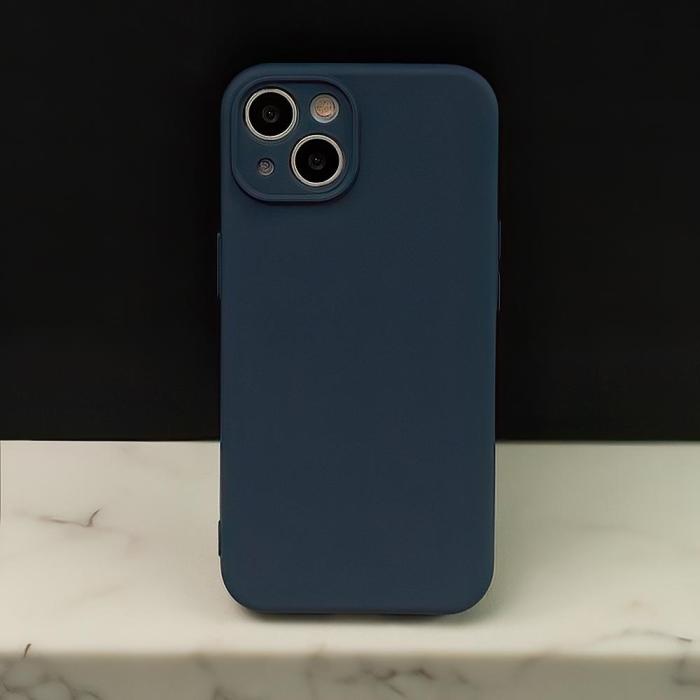 OEM - Silikonfodral Mörkblå iPhone 12/12 Pro - Skyddande Mobilskal