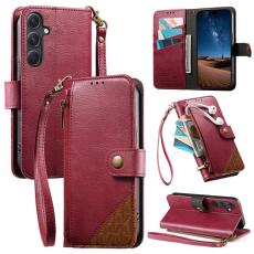 OEM - Mobilfodral f&ouml;r Samsung Galaxy S26 Plus TPU + Konstl&auml;der - R&ouml;d