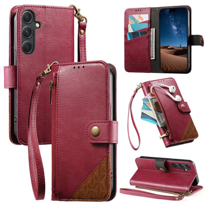 OEM - Mobilfodral för Samsung Galaxy S26 Plus TPU + Konstläder - Röd