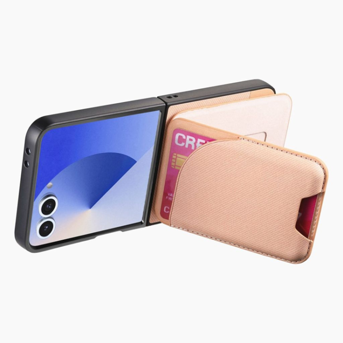 A-One Brand - Galaxy Z Flip 7 Mobilskal Magsafe Korthållare Kickstand - Rosa