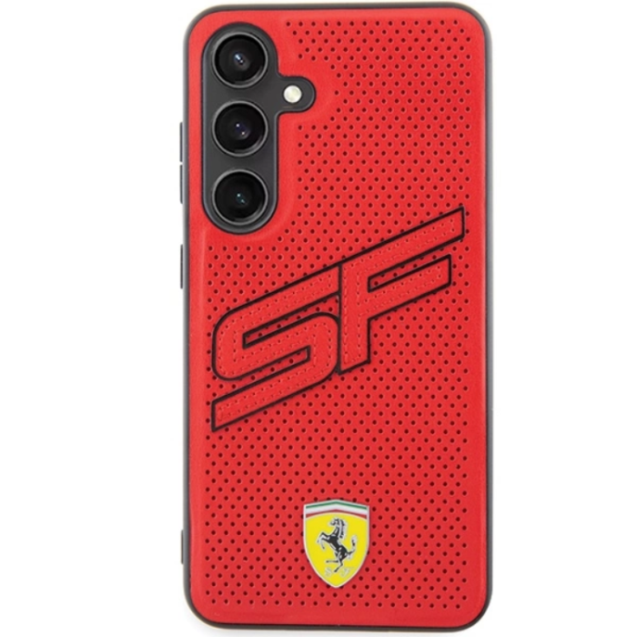 Ferrari - Ferrari Galaxy S24 Mobilskal Big SF Perforated - Röd
