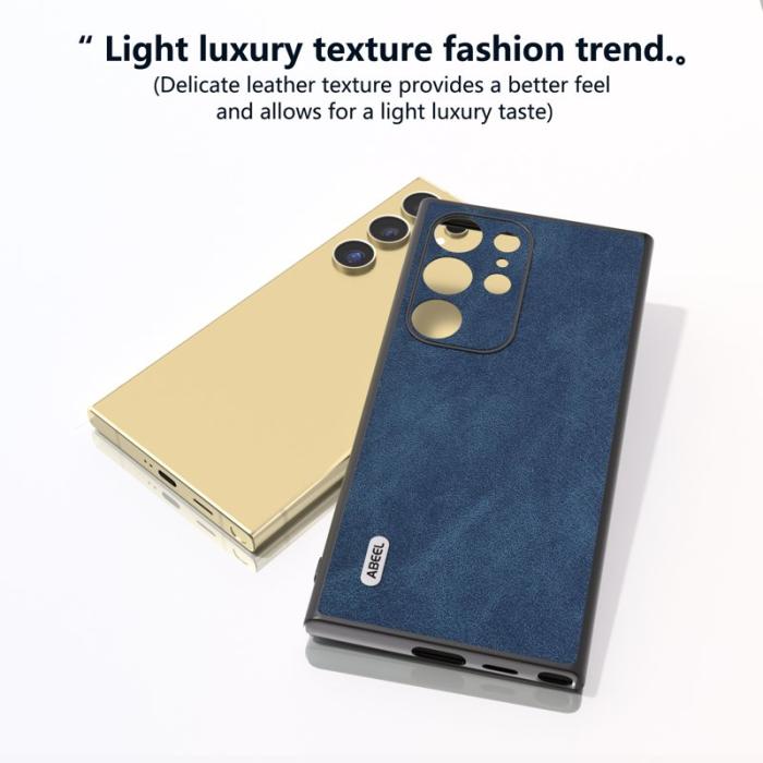 ABEEL - ABEEL Mobilskal till Samsung Galaxy S24 Ultra Slim Fit PU Läder Blå