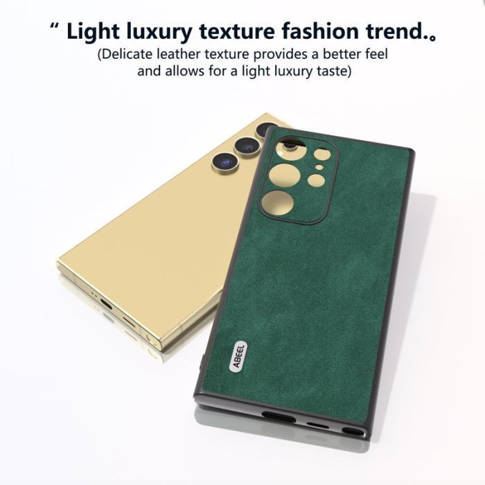 ABEEL - ABEEL Mobilskal till Samsung Galaxy S24 Ultra Slim Fit PU Läder Grön