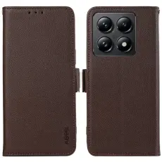 ABEEL - ABEEL Mobilskal till Xiaomi 14T Pro KonstL&auml;der RFID-Skydd Brun