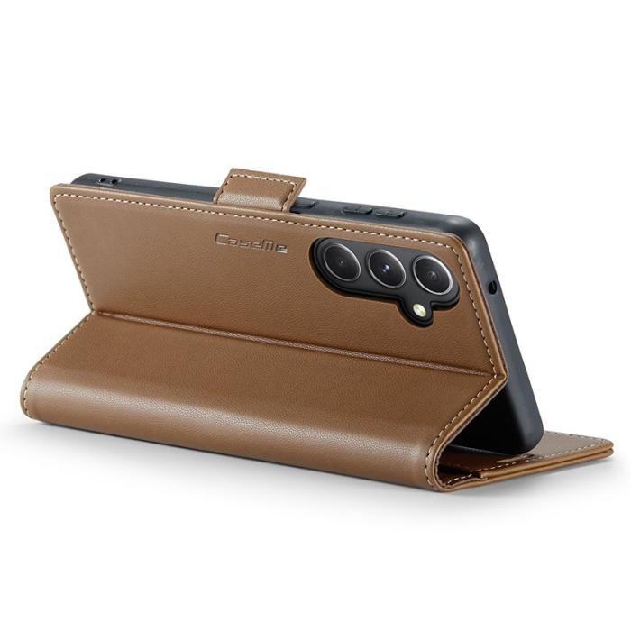 Caseme - CASEME Plånboksfodral Konstläder för Samsung Galaxy S23 FE - Brun